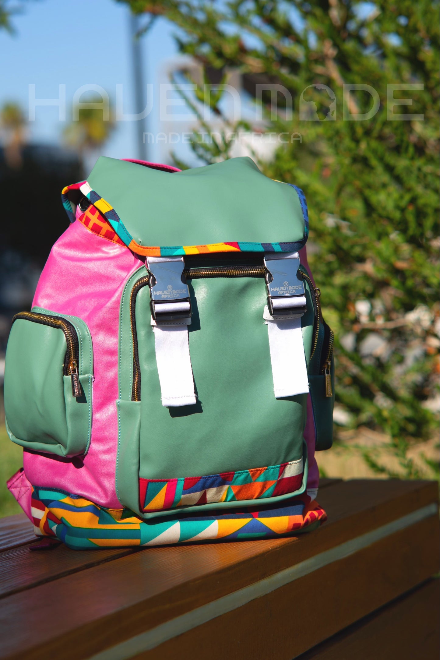 Guava Mint Shapes Maya Backpack