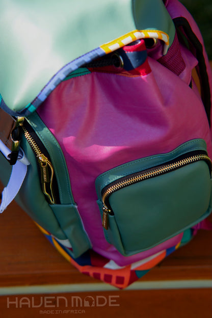 Guava Mint Shapes Maya Backpack